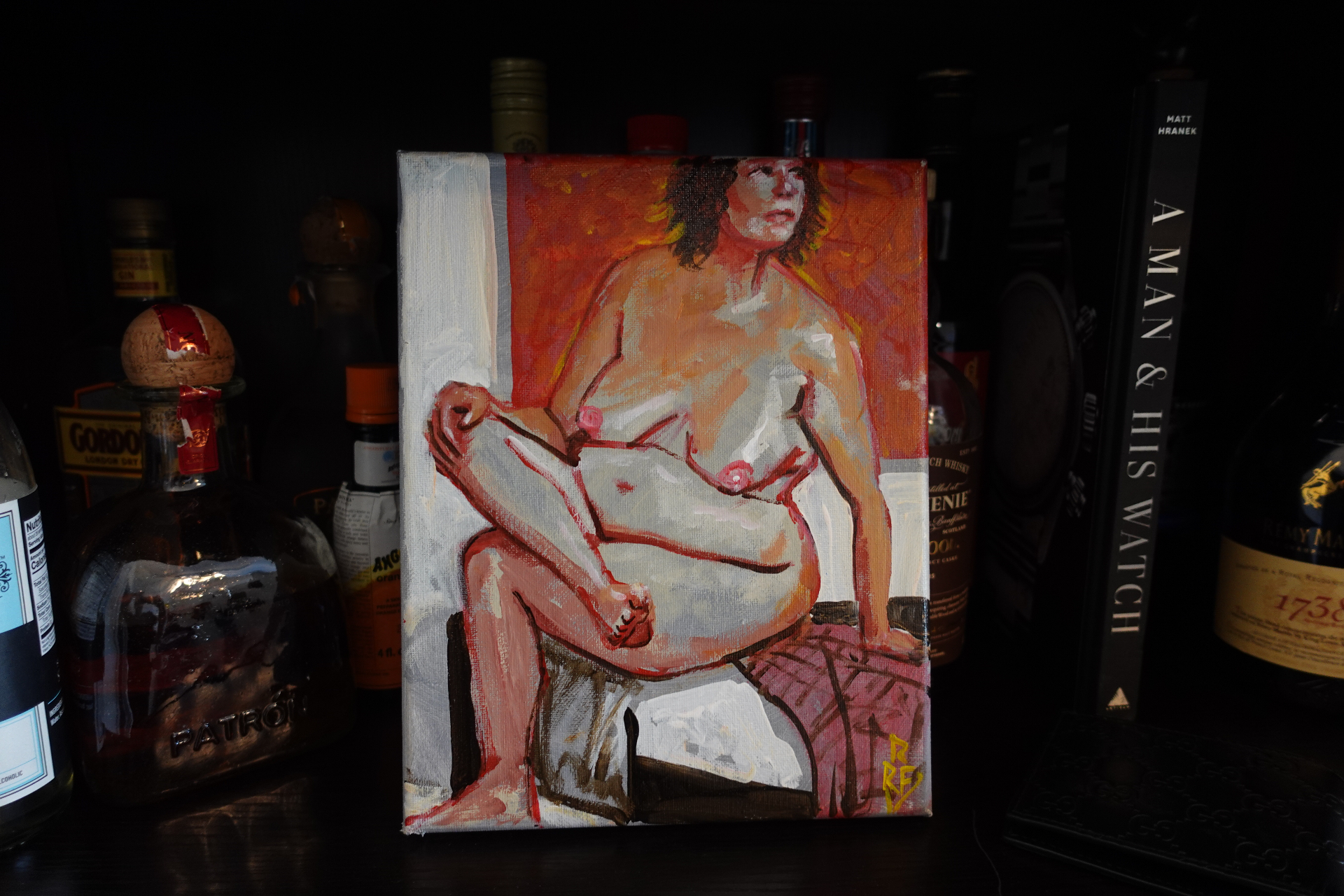 Seated Figure in Red